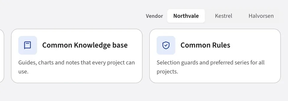 Shared rules and knowledge with a switch between vendors